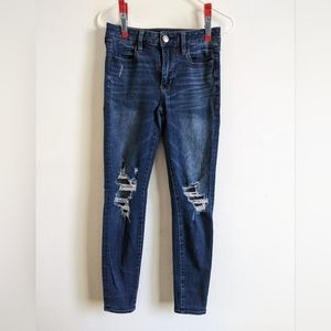American Eagle dark blue denim jeggings